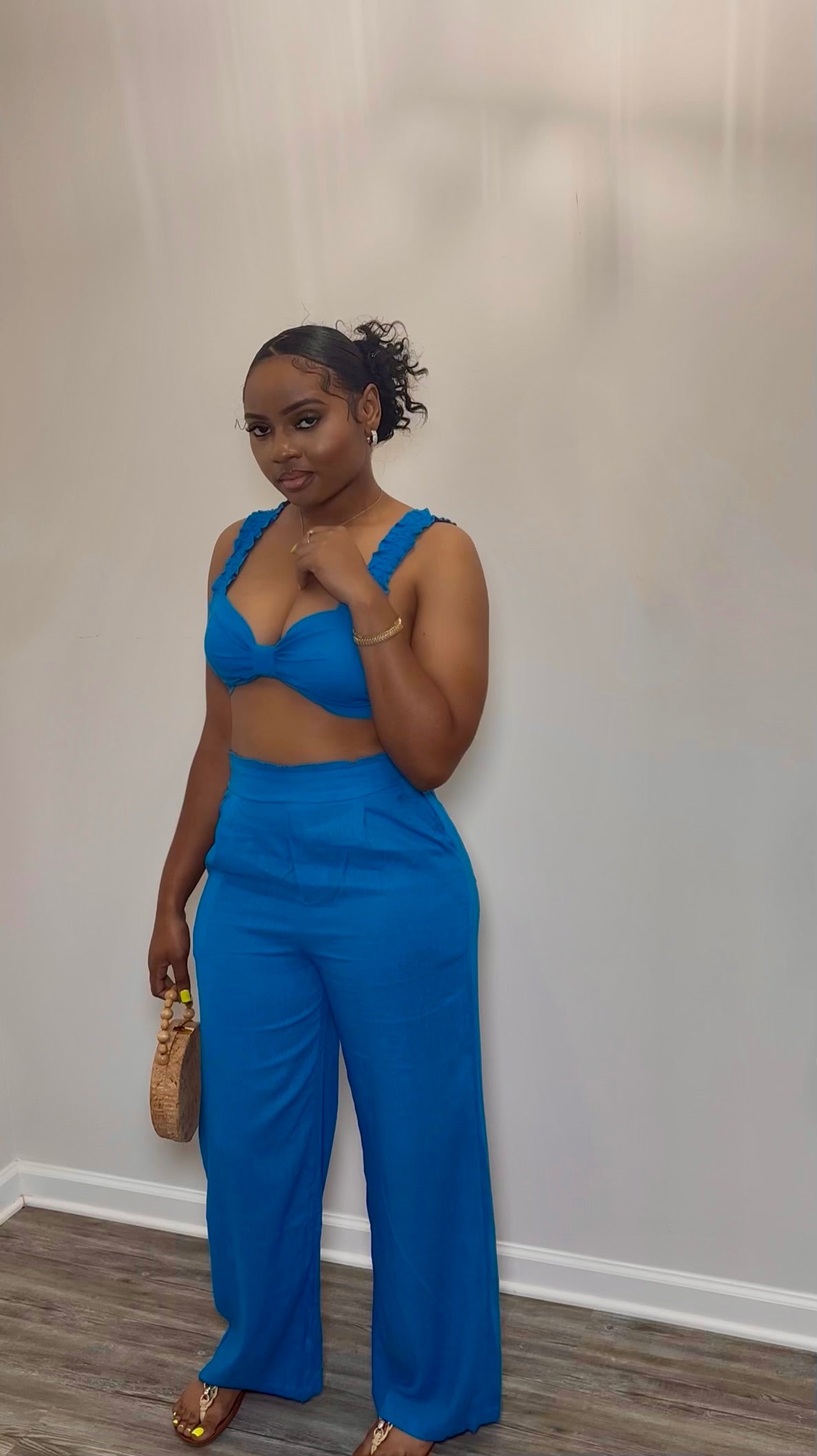 Blue Me Away Pants Set