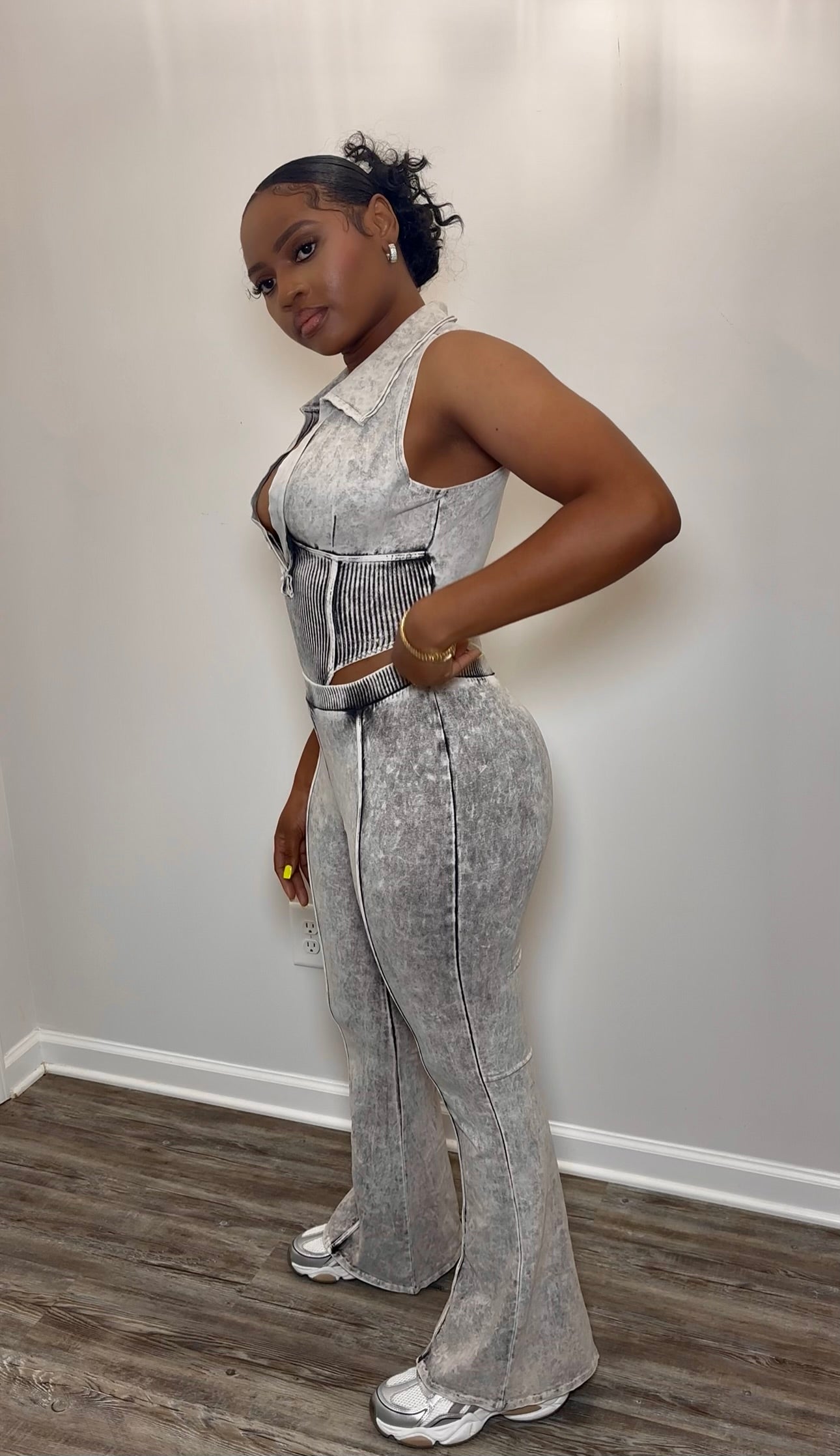 Ribbed Rider Pants Set